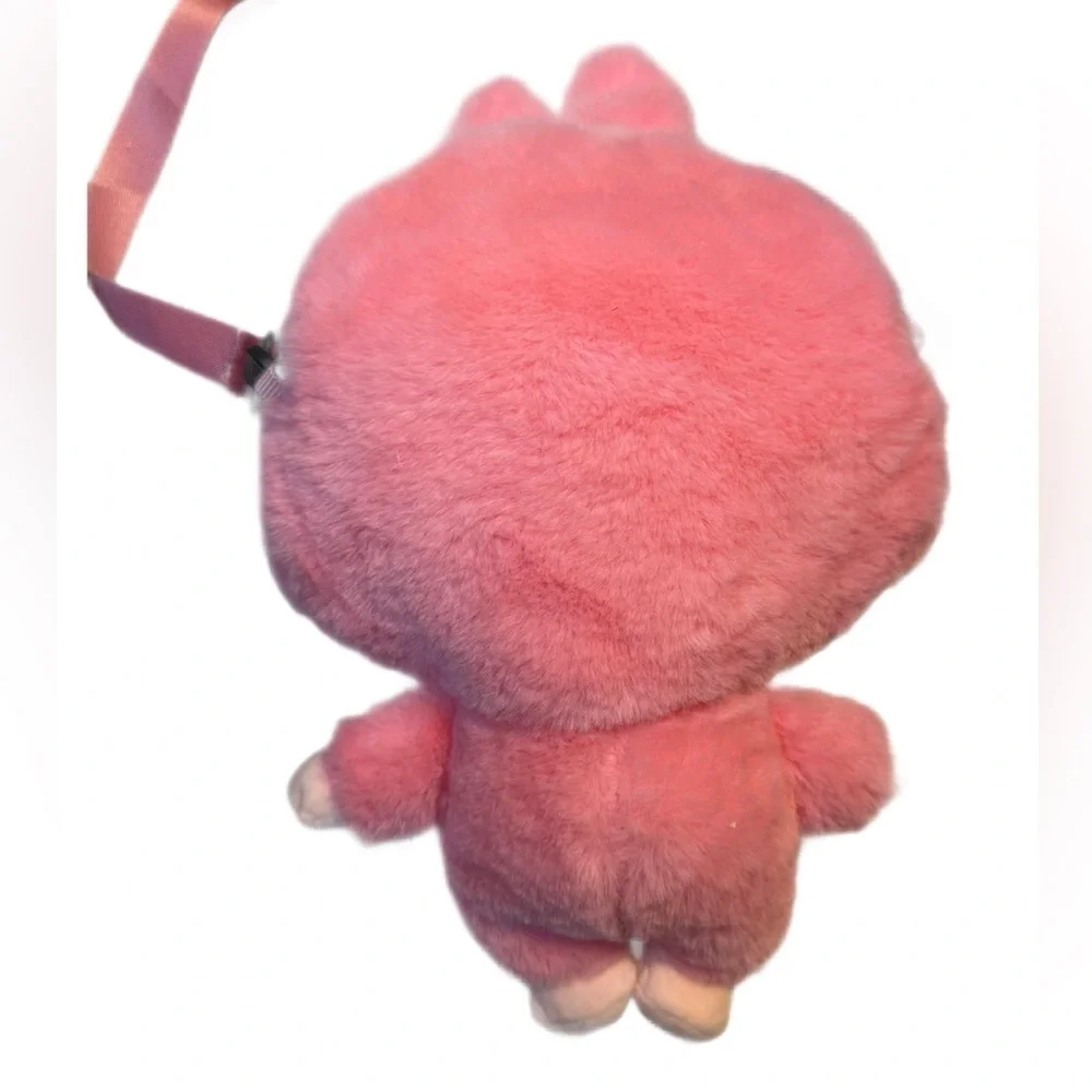 Plush Labubu Crossbody Bag Pink purse accessory